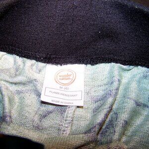 Wonder Nation Size Medium (8) Sweat Pants with Dinosaurs - Green with Black